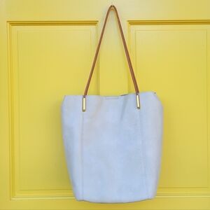 Antik Kraft Minimalist Neutral Tote with Detachable Zippered Center Pouch